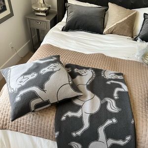 Williams Sonoma equestrian throw and pillow cover